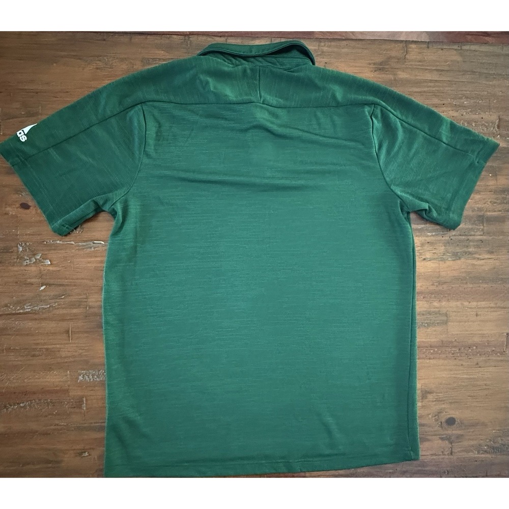 Miami Hurricanes NCAA Adidas Perf. Polo Dark Green Men's Large - Picture 2 of 7
